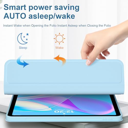 for IPad 11th 10th Generation Case with Keyboard 10.9-inch 7-Color Backlit Detachable Wireless BT Keyboard Split Type with Pen Holder Suitable for 10th Generation New iPad in 2022 (Blue)