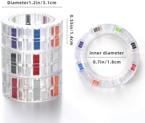 3pcs Magnetic Fidget Spinner Rings Toys for Adult- Anxiety Relief, ADHD Therapy Magnets for Teens and Kids