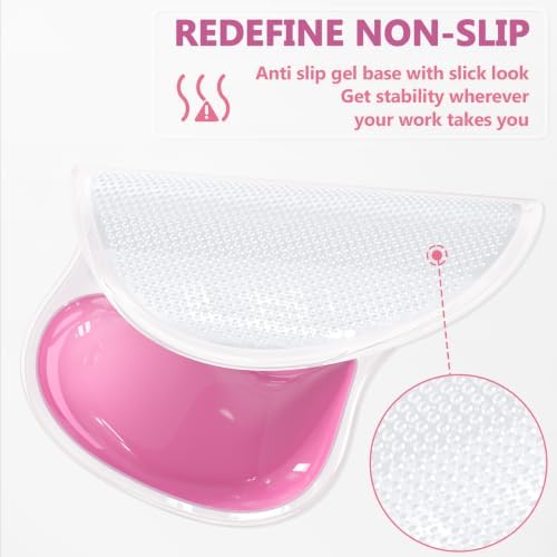 AKIT Ergonomic Mouse Pad and Keyboard Wrist Rest Set, Strawberry Pink