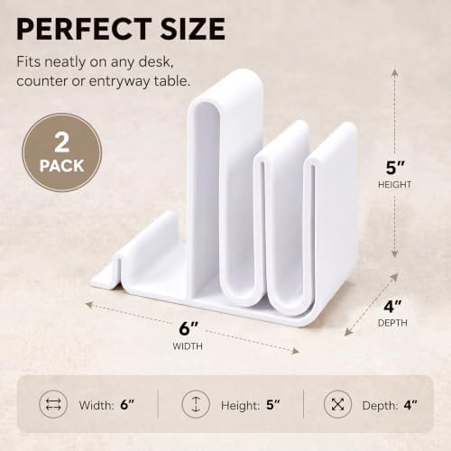 Novabright 2 Pack Mail Organizer Countertop Vertical File Folder Holder