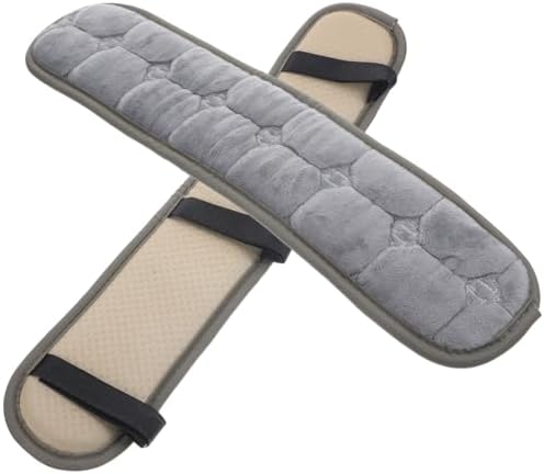 Veemoon 1pair Office Chair Arm Rest Cushion, Comfortable Gaming Chair Armrests Pads Elastic Band Soft Velvet Removable Washable Gaming Stool Elbow Cushion for Home Office, Grey (17.7×3.9 Inch)