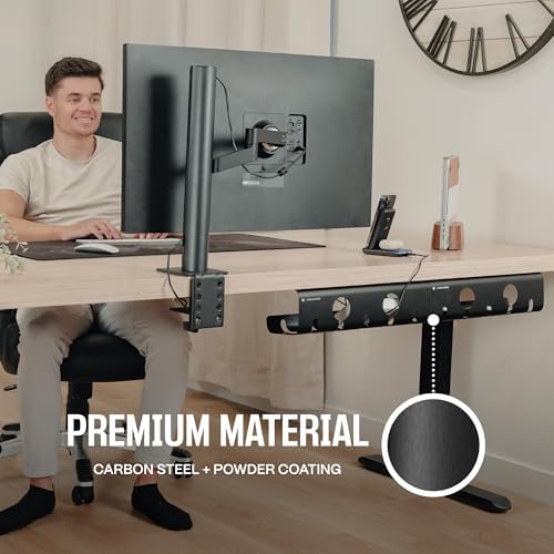 COREMINDED No-Drill Under Desk Cable Management Tray, 2-Pack, Large