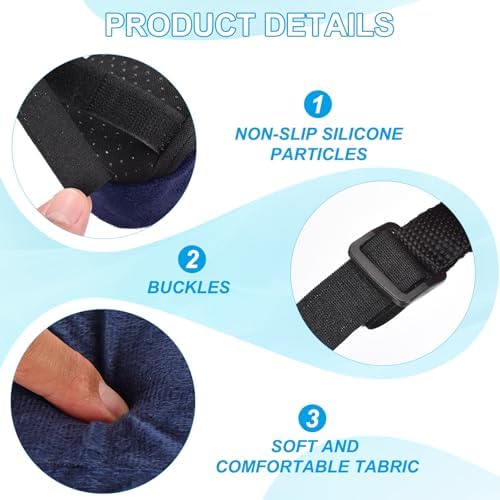 PATIKIL Office Chair Arm Pads, 2 pcs Office Chair Arm Cover Soft Office Chair Armrest Pads Memory Foam Cotton Removable Washable for Desk Computer Gaming, Navy Blue