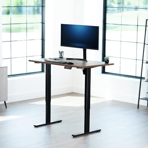 VIVO Rustic Vintage Brown 48 x 30 in Standing Desk, DESK-KIT-1B5N