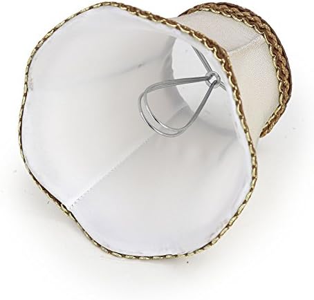 Fuloon Clip on Chandelier Lamp Shades, 3.14x5.51x4.72 in, Small Sconce Shades for Candelabra Bulbs, European/French Country Style(6 Pack, Golden)