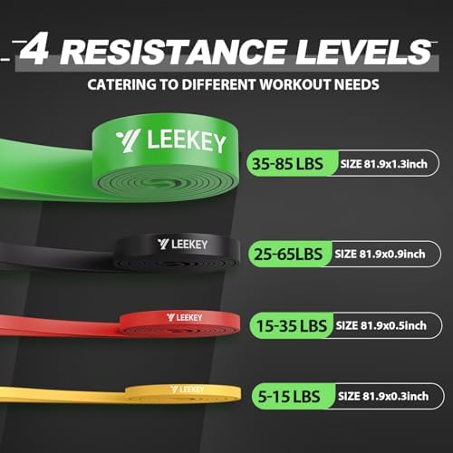 LEEKEY Resistance Bands Set for Pull Up Assistance & Exercise