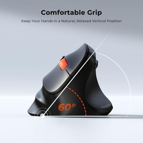 MEETION Ergonomic Vertical Wireless Mouse, Bluetooth Multi-Device