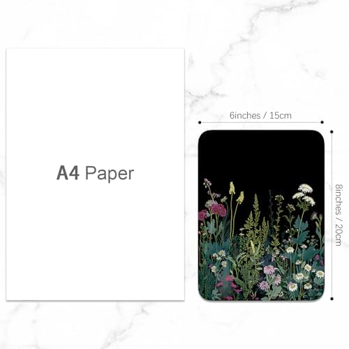 Small Mouse Pad, Mini Mouse Pad 6 x 8 Inch, Thick Rubber Waterproof Mouse Mat, Cute Mousepad for Women Men Wireless Mouse Laptops Home Office, Blooming Flowers
