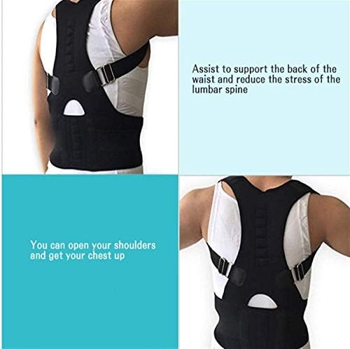 Posture Corrector Shoulder Bandage Corset for The Back Orthopedic Posture Correction Lower Back Support Belt for Men Women,White-XL,Black-M (Black,Medium)