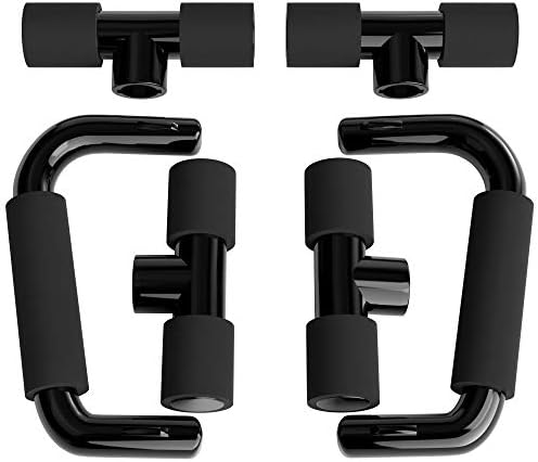READAEER Push Up Bars Gym Exercise Equipment Fitness 1 Pair Pushup Handles with Cushioned Foam Grip and Non-Slip Sturdy Structure Push Up Bars for Men & Women