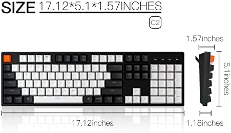 Keychron C2 Full Size Wired Mechanical Keyboard for Mac, Hot-swappable