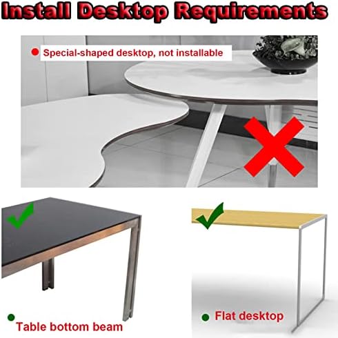 Home Office Keyboard Tray Without Punching Slide Rail-Keyboard Shelf, Easy Pull-Out Keyboard Platform, Clamp-On, Height Adjustable Ergonomic Desk Extender For Typing.White-52*25 cm(21*10 Inch)