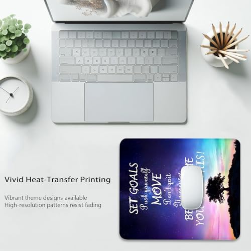 Inspirational Quotes You Got This Mouse Pad, Starry Aurora Sky Desk Mat