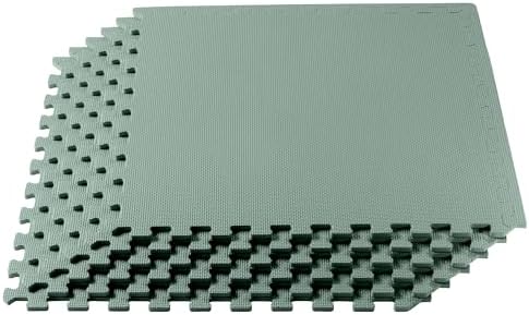 We Sell Mats 3/8" Thick Multipurpose EVA Foam Exercise Floor Mat, Interlocking Tiles, Anti-Fatigue for Home or Gym