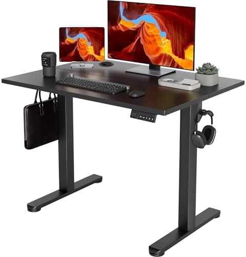 YDN 40 x 24 Inch Black Electric Standing Desk