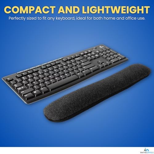 1InTheOffice Beaded Keyboard Wrist Rest Pad, Black/Gray