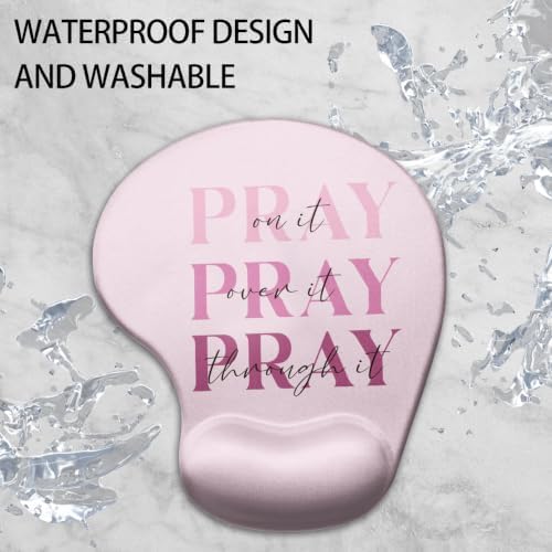 iRudyard 2Pcs Rubber Coasters Mouse Pad Wrist Support Pu Pink Washable