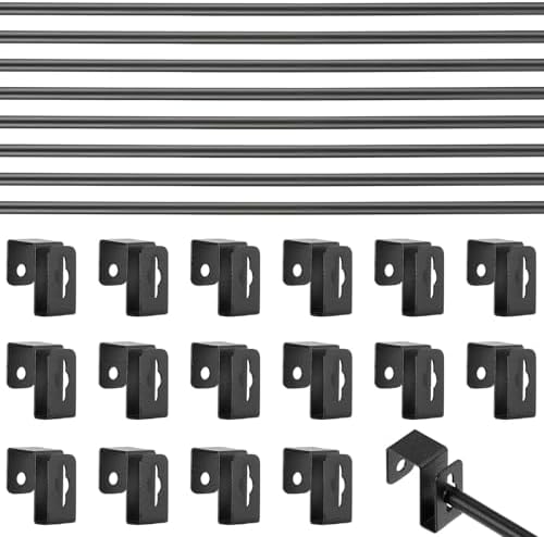 8 Set 12 Pcs Metal Hanging File Bracket Clips, Black