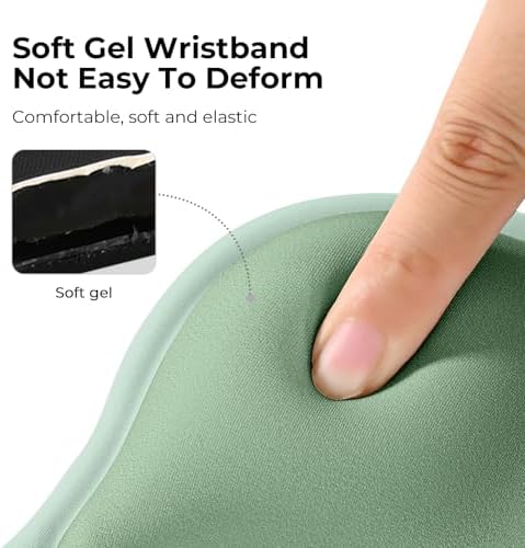 EooCoo Mouse Pad with Gel Wrist Rest, Ergonomic Mousepad Wrist Alignment