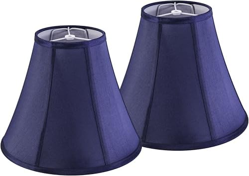 GO&SO Set of 2 Blue Bell Lamp Shades 6"x13"x9.8" Medium Spider