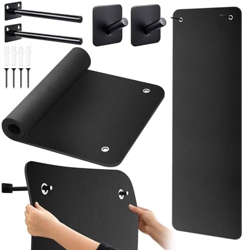 Briwooody Yoga Mat with Hanging Holes