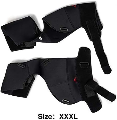 Kuangmi Double Shoulder Support Brace Strap Wrap Neoprene Protector (XXX-Large)