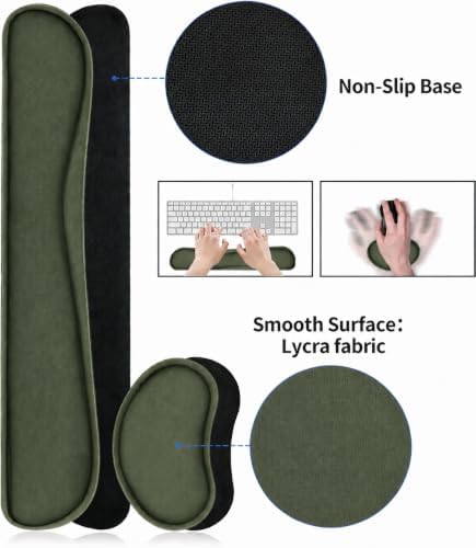 Bloss Leather Desk Pad Protector, Large Mouse Pad, Office Desk Mat, Non-Slip PU Leather Desk Blotter, Laptop Desk Pad, Waterproof Desk Writing Pad for Office and Home (Jungle Green, 31.5" x 15.7")