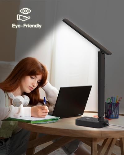 Addtam LED Desk Lamp with 4 Modes for Home Office College Dorm Essentials