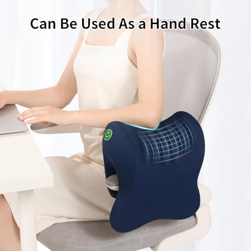 Ergonomic Office Chair Headrest, Adjustable Neck Support Pillow with Removable Washable Cover, Universal Head Rest Attachment for Office Chairs, Wheelchairs, Desk Chair Napping (Navy Blue)