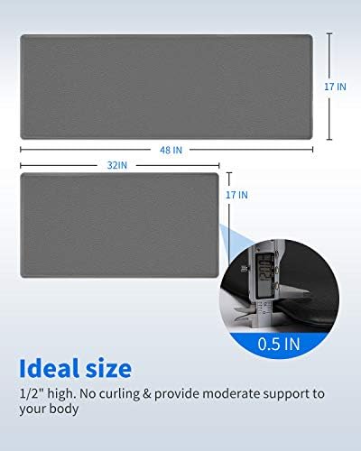SIXHOME Kitchen Rugs and Mats Kitchen Mat Set of 2 Anti Fatigue Standing Mat for Kitchen, Office, Laundry Room and Stand-up Desks