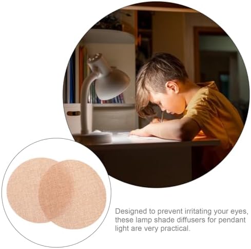 SEWACC 2-Pack Lamp Shade Diffuser 6.29In Round Ceiling Light Cover Anti-Glare Eye Protection Plate for Chandelier Pendant Light Table Lamp Desk