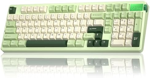 LEOBOG A98 Wireless Creamy Mechanical Gaming Keyboard with Number Pad Knob
