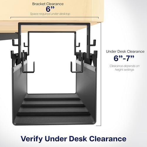 VIVO Black Screw-on 16 in Fabric Cable Management Tray, DESK-AC16F-S