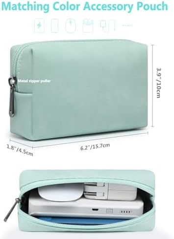 HYZUO 13 Inch Laptop Case Sleeve with Stand for MacBook Air, Mint Green
