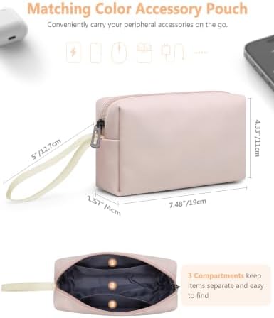 HYZUO 15 Inch Laptop Sleeve Case Bag with Stand Feature, Apricot
