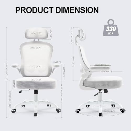 5 Pack Ergonomic Office Chair,Ultra Thick Spring Cushion Desk Chair,Grey