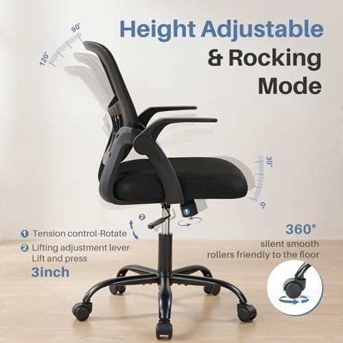 DUMOS Ergonomic Home Office Chair, Lumbar Support Desk Chair