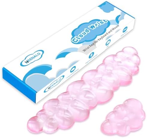 Gel Cloud Wrist Rest Keyboard, Ergonomic Keyboard Wrist Rest, Pink