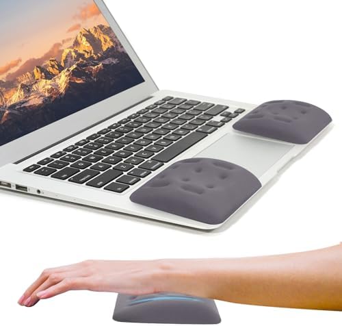 Ergonomic Wrist Rest for Laptop, Upgraded Laptop Wrist Support Pad for Computer Keyboard, Relieve Wrist Pain and Carpal Tunnel(Gray)