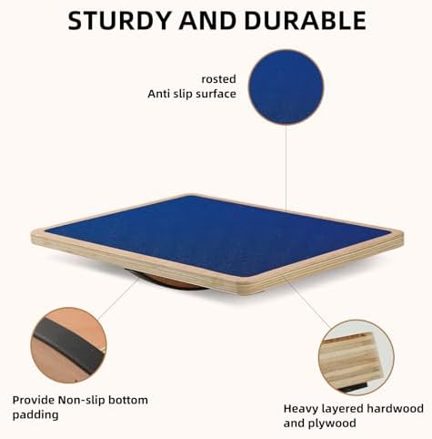 Juoe 360° Balance Board Wobble Board, Up to 350 LBS for Physical Therapy