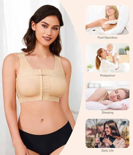 BRABIC Women's Front Closure Post-Surgery Posture Corrector Bra Shaper Tops