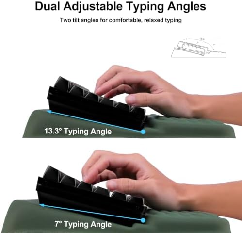 Keyboard Stand with Wrist Rest, Ergonomic Memory Foam Support, Green
