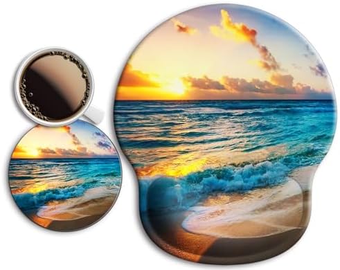 Ergonomic Mouse Pad with Wrist Rest Support,Gel Mouse Pads for Desk