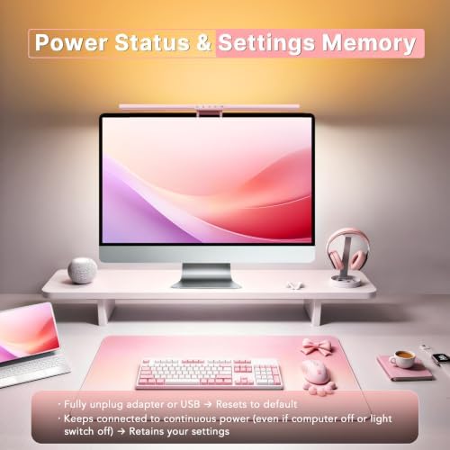 Syrinx LED Monitor Light Bar, 16.7" Computer Monitor Lamp with Backlight