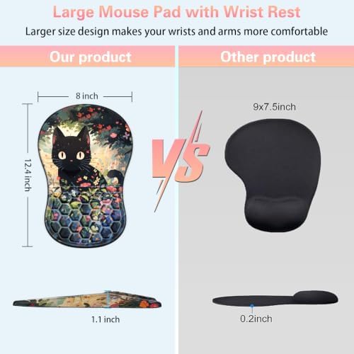 Mouse Pad with Wrist Rest, Canjoy Ergonomic Wrist Support with Massage