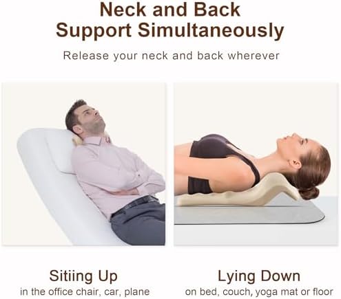 Cervical Neck Pillow with Back Massage Point Neck and Upper Back Stretcher