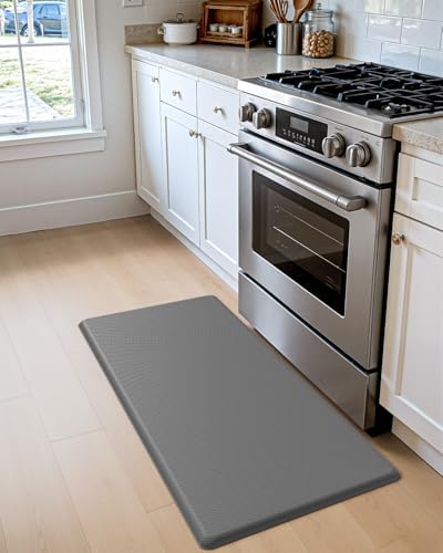 DEXI Anti Fatigue Kitchen Floor Mat Cushioned Standing Runner 48x20, Grey