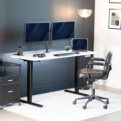 VIVO White Dry Erase 60 x 24 in Standing Desk, DESK-KIT-2B6WE