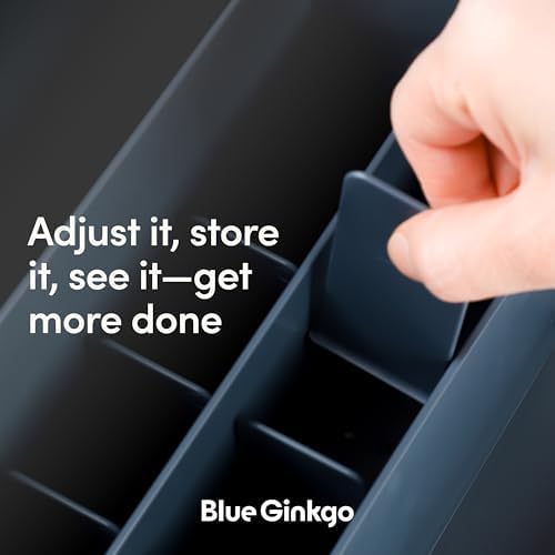 BLUE GINKGO Desk Organizer, Office Supplies, Blue, Made in Korea