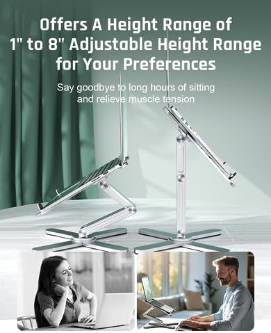 N86 2.0 Laptop Stand for Desk Adjustable Foldable 360 Rotating